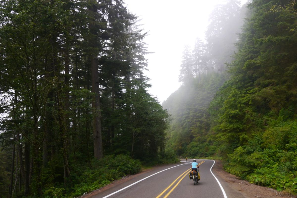 Highway 101 and the Oregon Coast Bike Route.