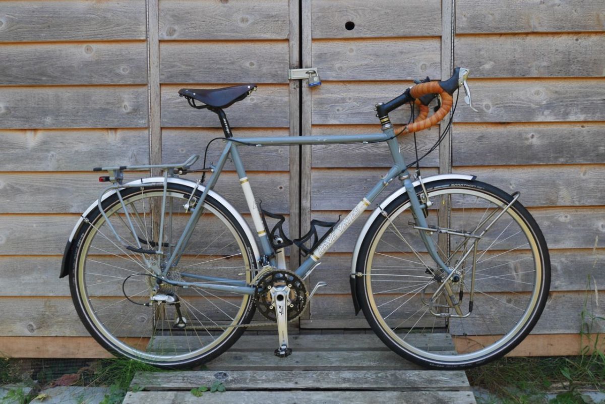 My bike renovated by Rosebud - we know he put the front rack on wrong!